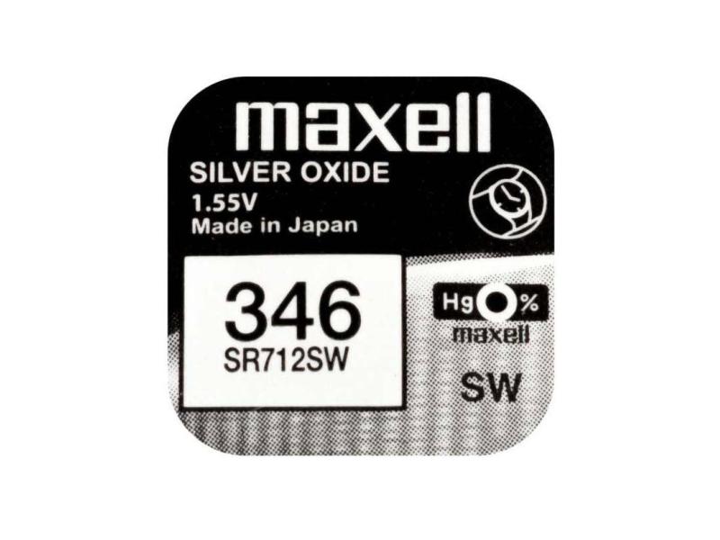 Maxell Europe LTD. Knopfzelle 346 SR712SW , 10 Stück Typ SR712SW (346), 1 Stück