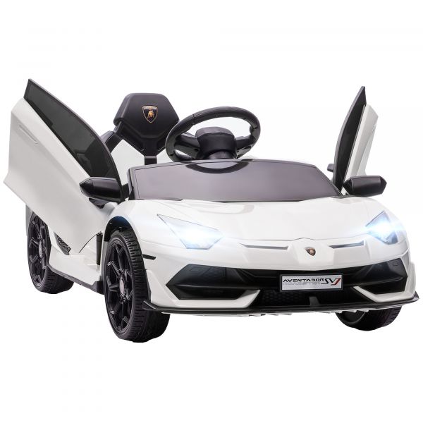 HomCom Carro Elétrico para Crianças Lamborghini 12V Branco