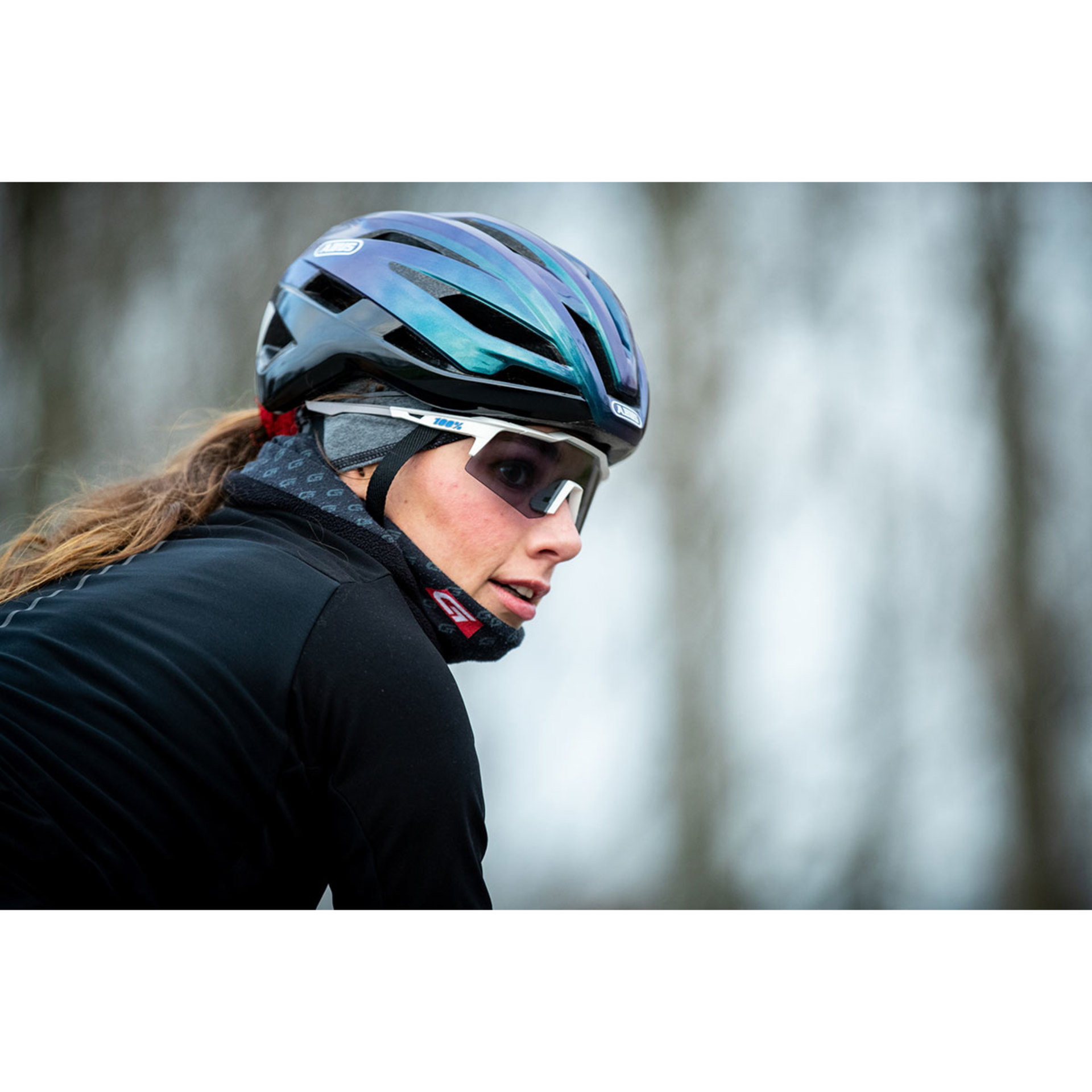 Abus StormChaser Race Fietshelm Flip Flop Paars