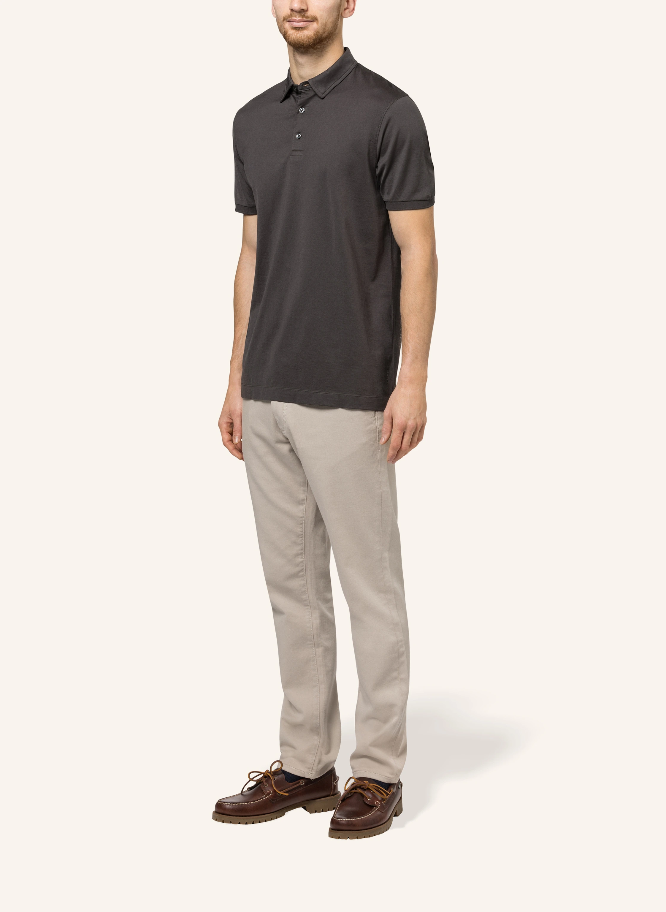 TRUSTED HANDWORK 1/2-Sleeve Polo Shirt