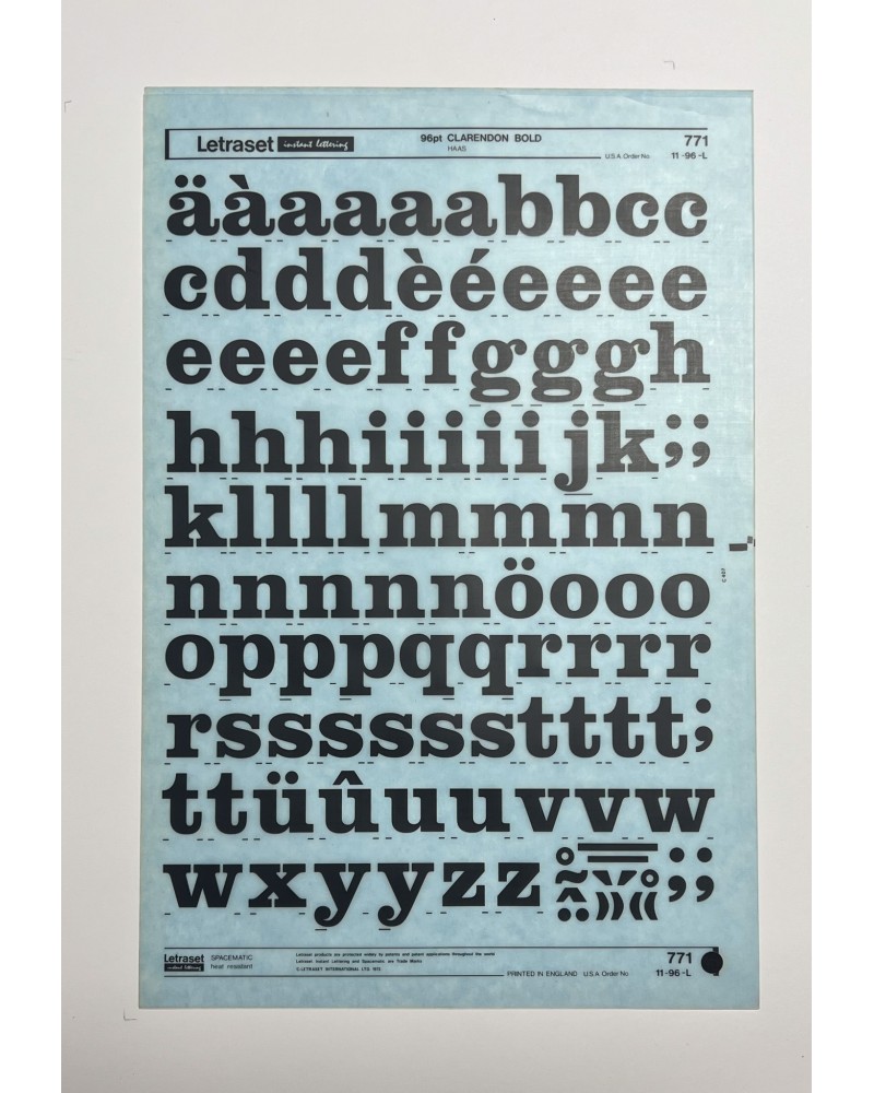 letraset-771- CLARENDON BOLD - 96pt