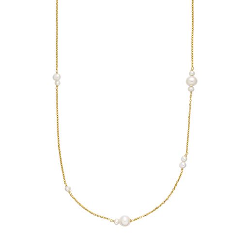 Izabel Camille Majesty Halskæde, Guld/Hvid, 40-45 cm