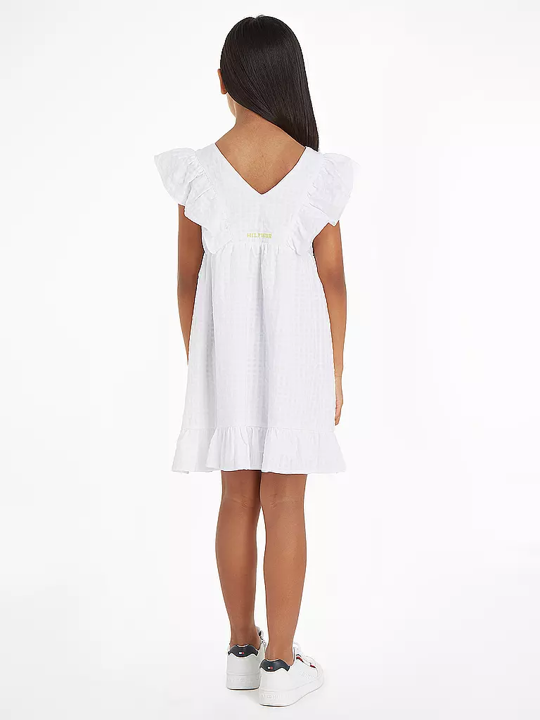 TOMMY HILFIGER Mädchen Minikleid weiss