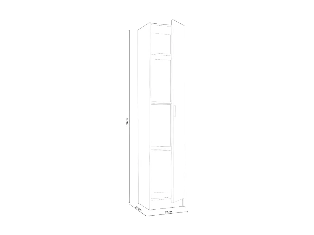 Armoire polyvalente 1 porte - Chêne
