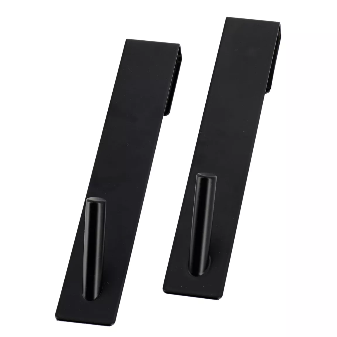 Lot de 2 patères à suspendre spécial paroi de douche (H18 cm) Noir