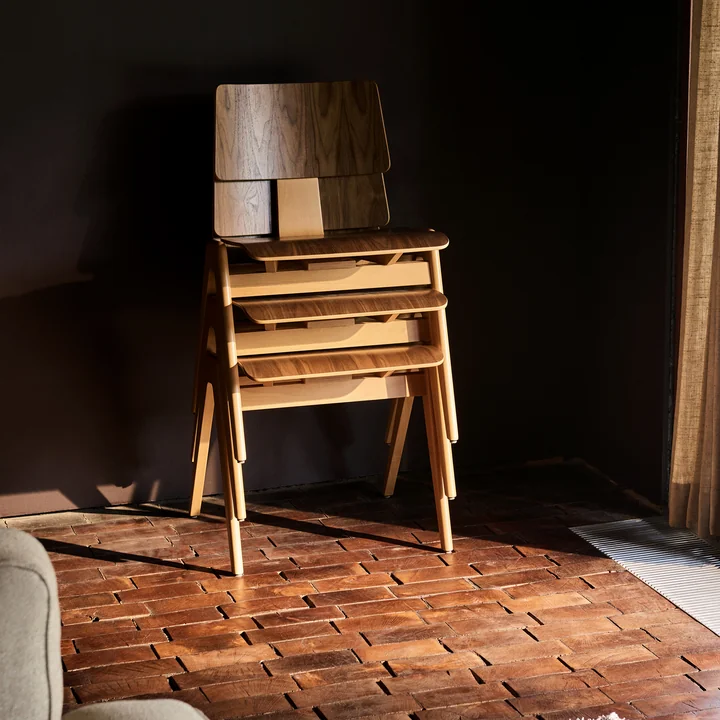 &Tradition - Daystak RD1 Side Chair, Buche