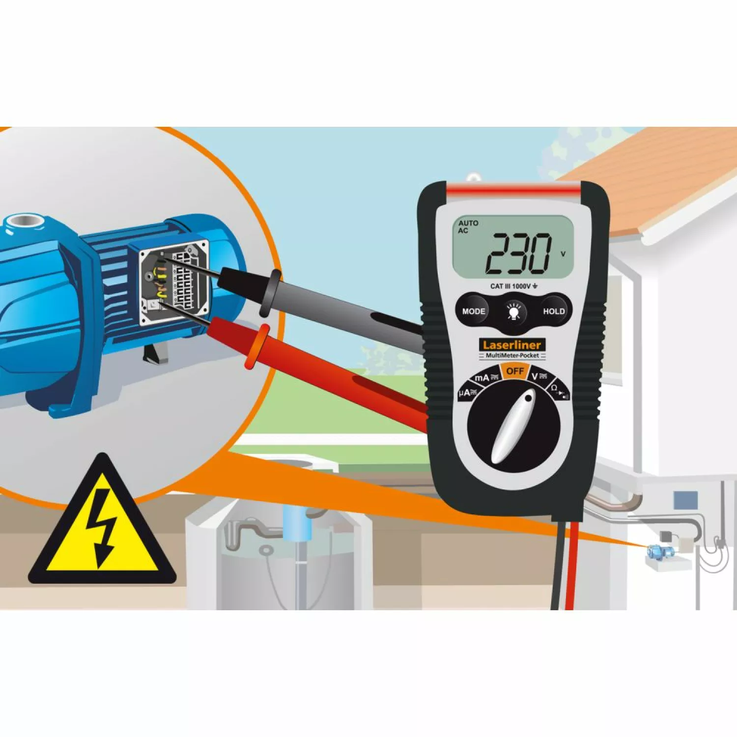 Laserliner MultiMeter-Pocket Digitale multimeter - AC/DC 600V & 200mA