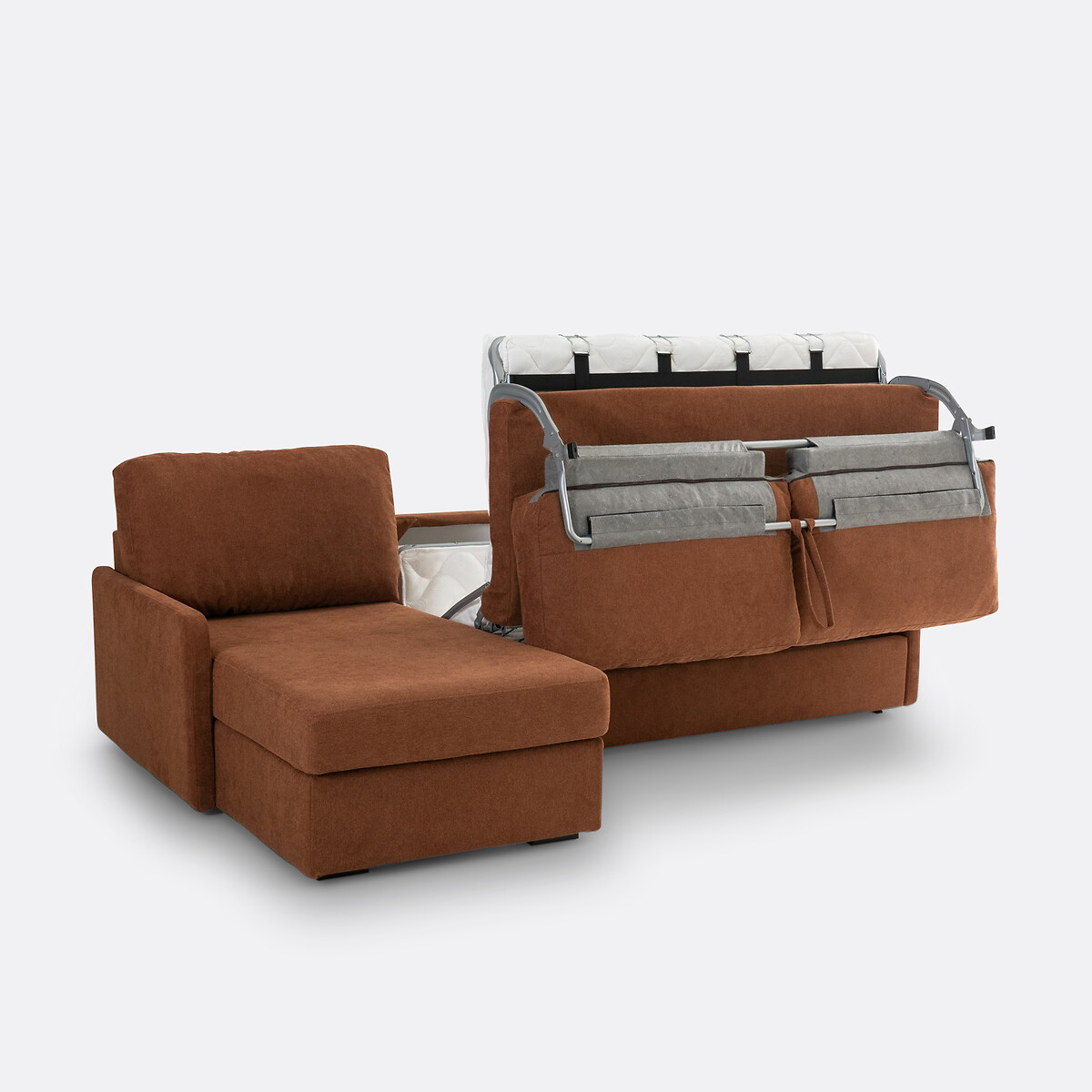 LA REDOUTE INTERIEURS<br>Sofá-cama de canto, tecido texturizado, Bultex Marta