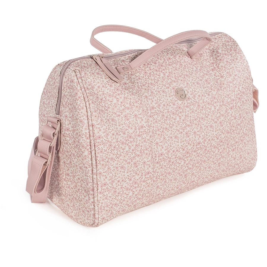 pasito a pasito Wickeltasche rosa  geblümt