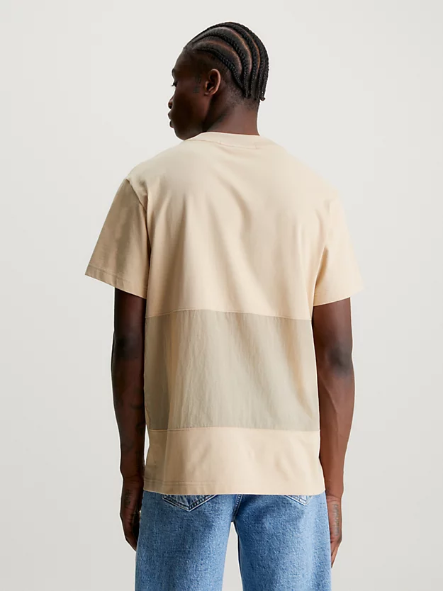 Camiseta de modelagem relaxada em tecido misto