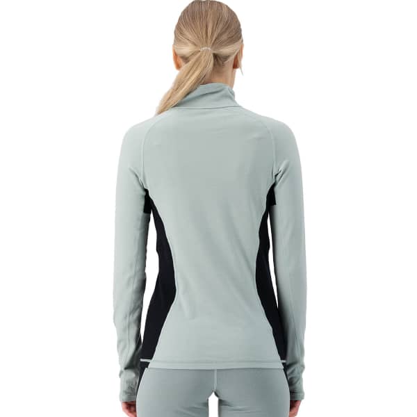 T-shirt thermique MONS ROYALE W OLYMPUS HALF ZIP GLACIER/DEW/BLACK
