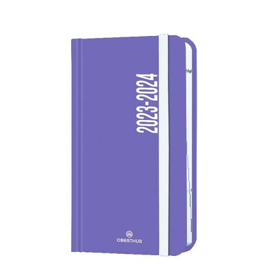 Agenda à élastique Alabama - 1 jour par page - 9 x 15 cm - disponible dans différentes couleurs - Oberthur