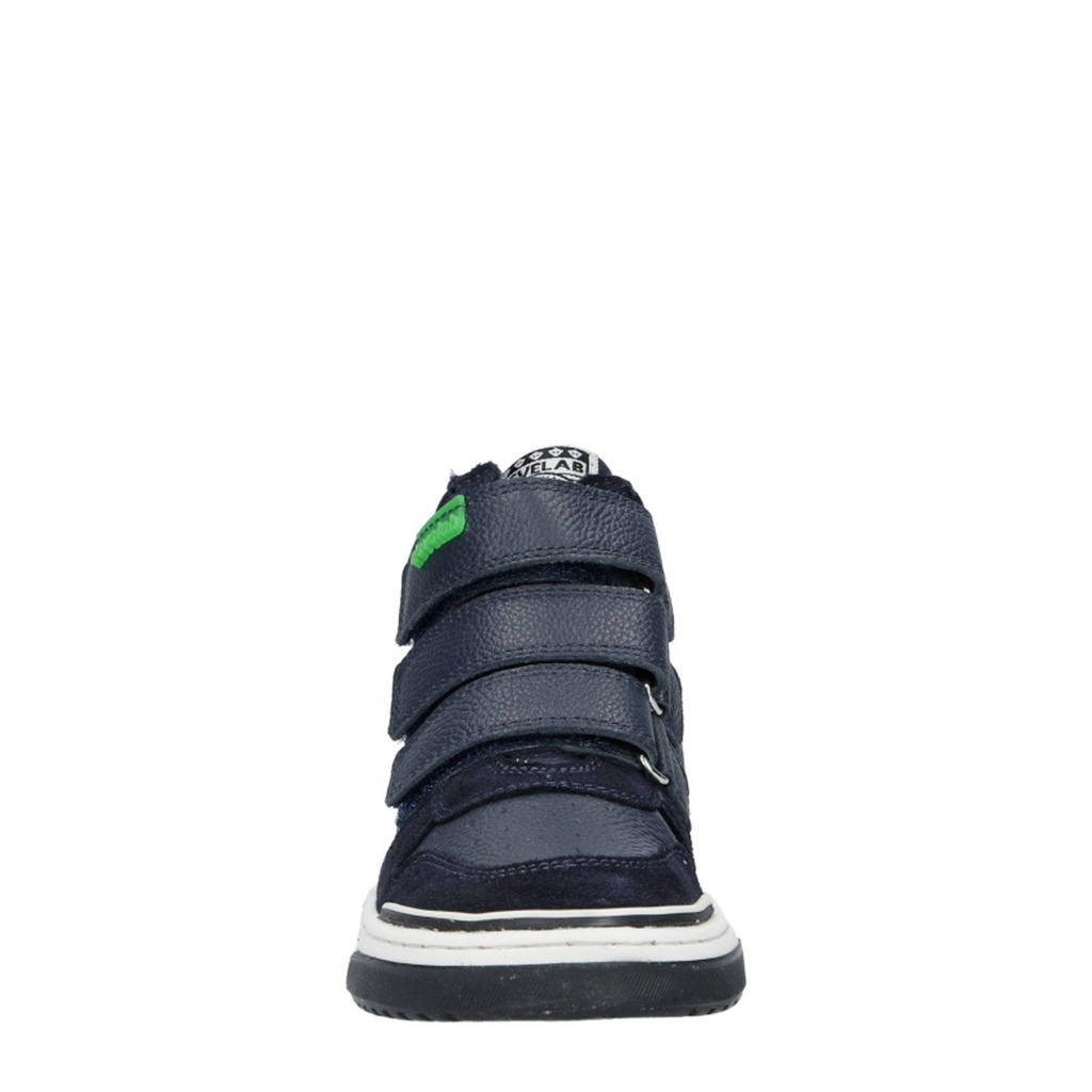 Develab leren sneakers donkerblauw