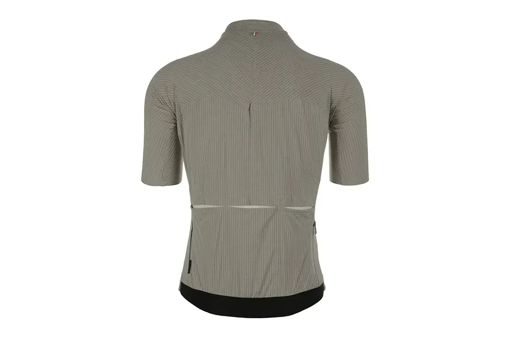 Q36.5 Pinstripe PRO Fietsshirt Korte Mouwen Olijfgroen Heren