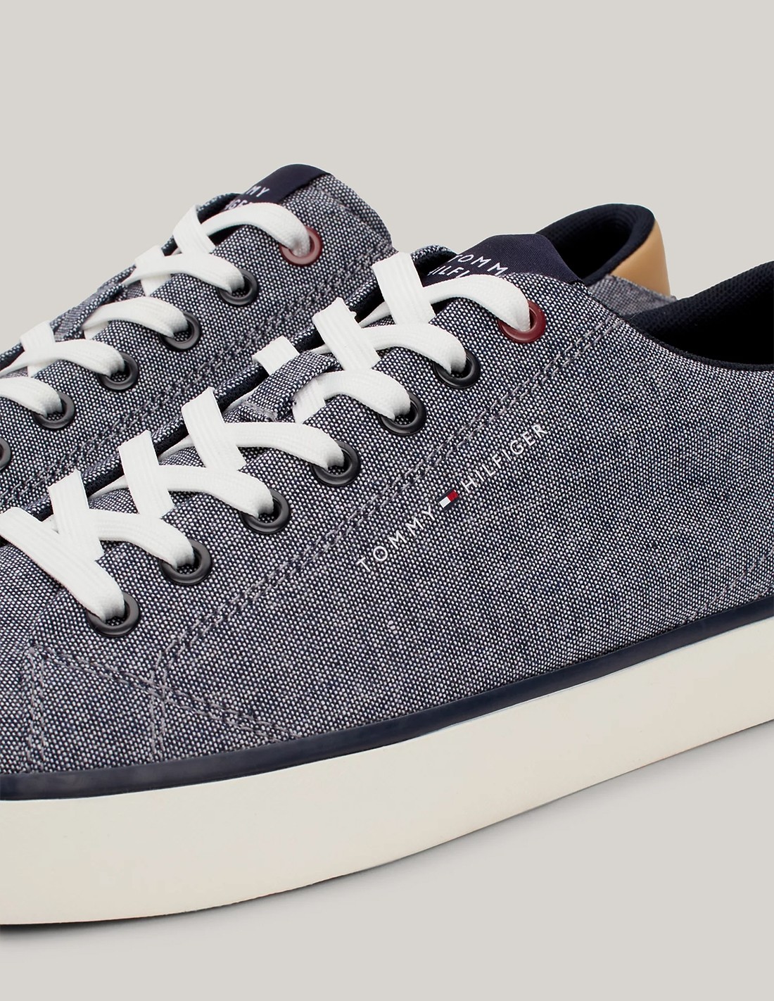 tommy hilfiger Baskets de ville Homme Th Hi Vulc Low Chambray Bleu/Gris
