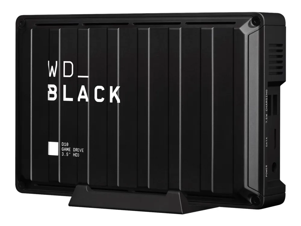 WD_BLACK D10 Game Drive WDBA3P0080HBK - Harddisk - 8 TB - ekstern (bærbar) - USB 3.2 Gen 1 - 7200 rpm - sort