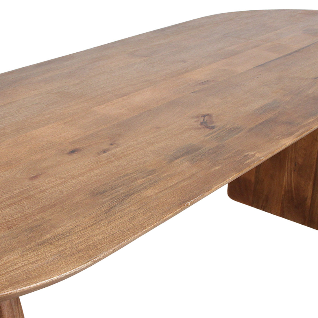 Raw Materials Bullnose eettafel mix onderstel bruin 240 cm