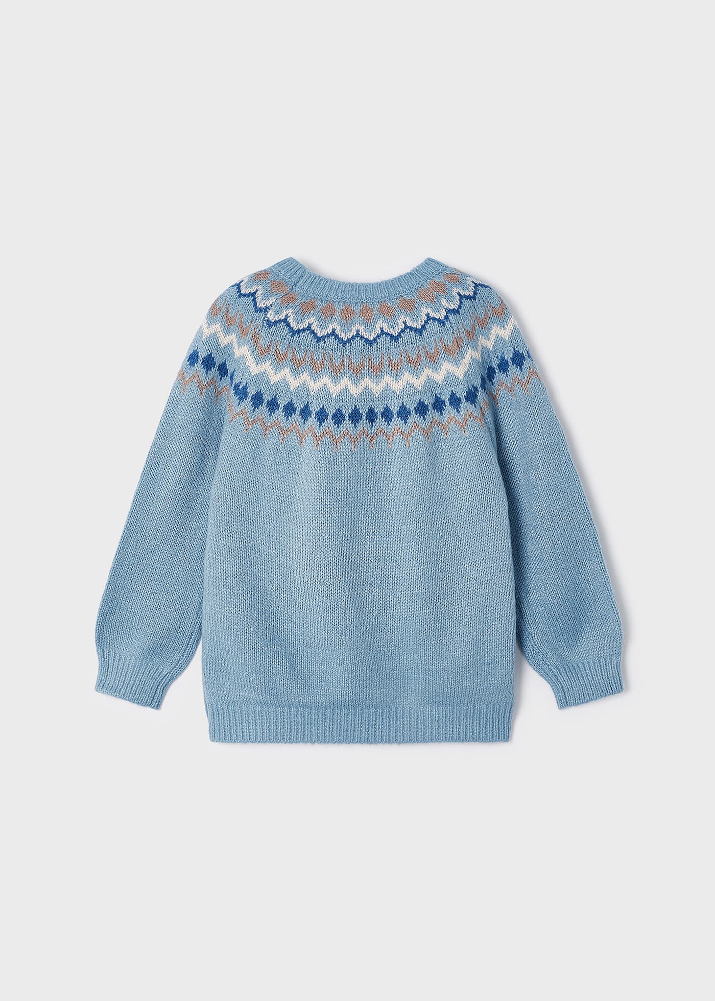 Suéter infantil de jacquard com franjas