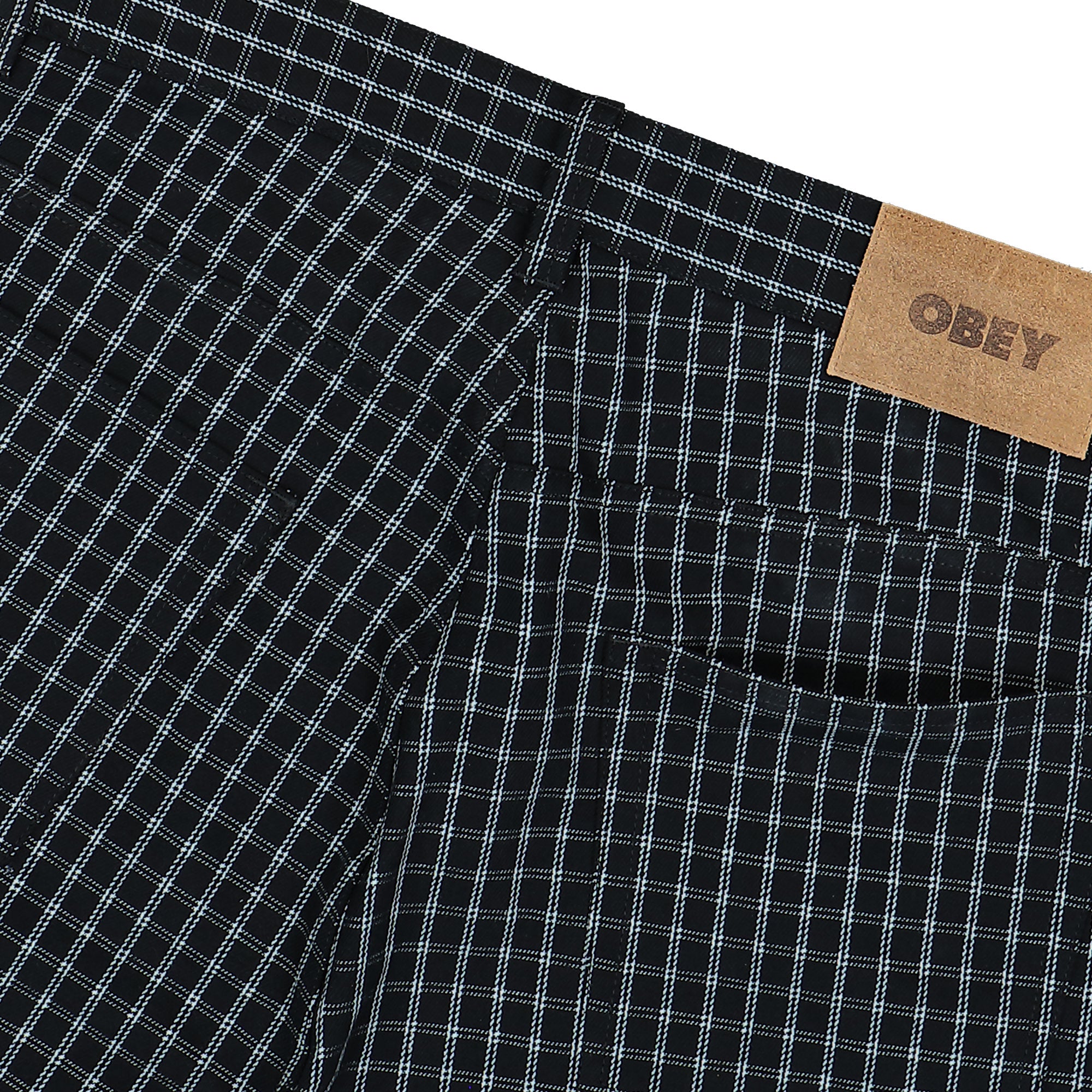 Obey<br>Plaid Baggy Denim Short