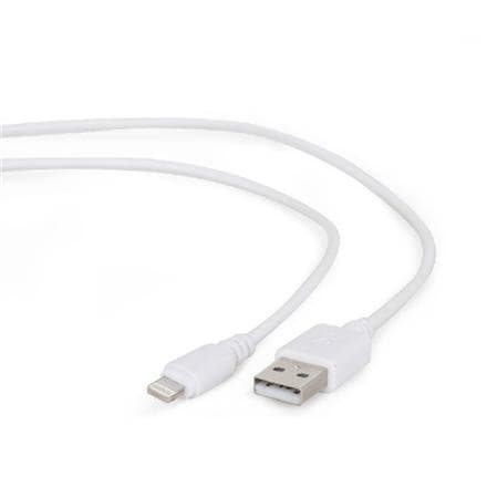 Cablexpert 8-benet synkroniserings- og opladningskabel, hvid, 1 m