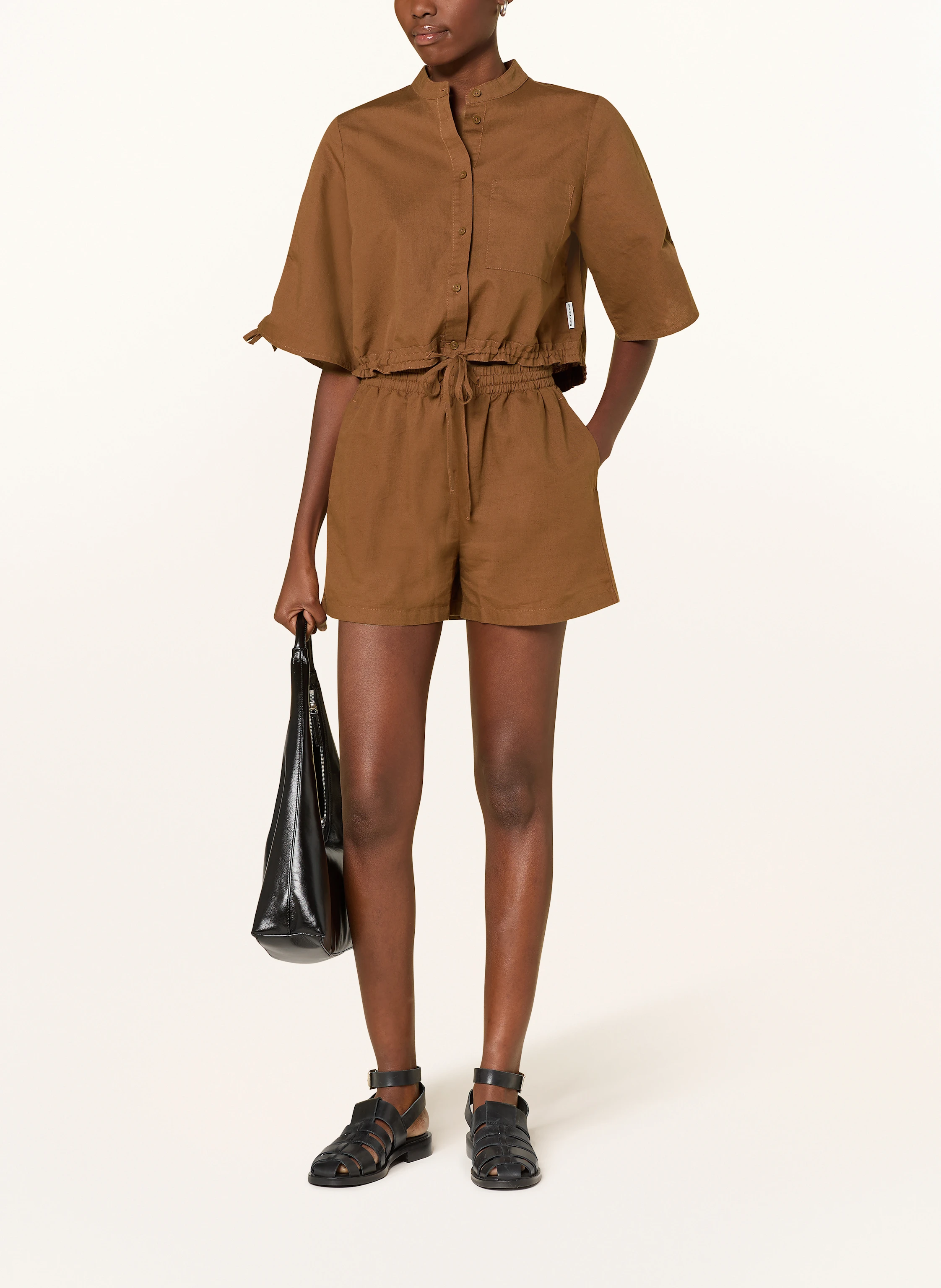 Marc O'Polo DENIM Shorts mit Leinen
