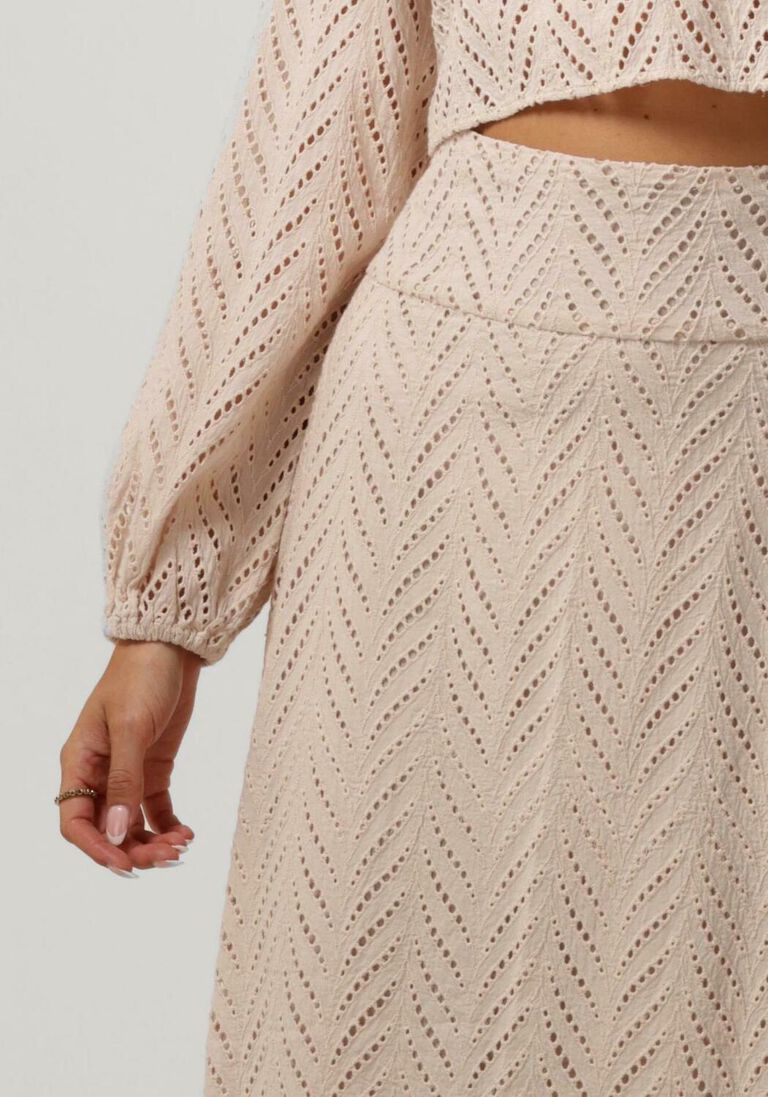 NEO NOIR beige neo noir a-lijn torino wave skirt