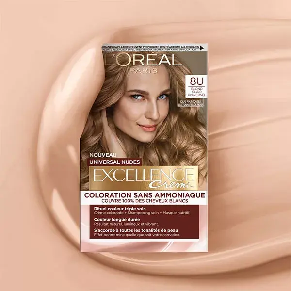 L'Oréal Paris Excellence Universal Nudes Coloração em Creme nº 8 Loiro Claro