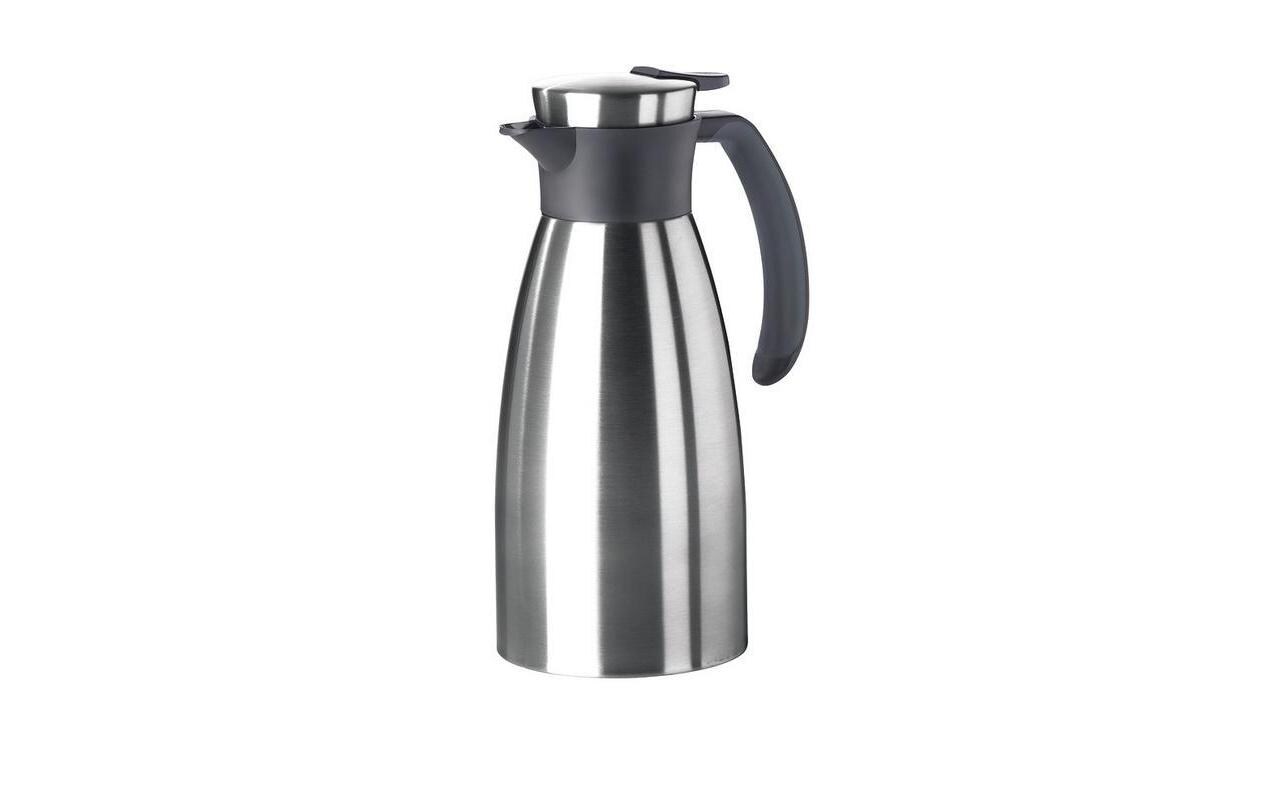 Thermoskanne Soft Grip 1000 ml, Schwarz/SilberEdelstahl-Isolierkanne