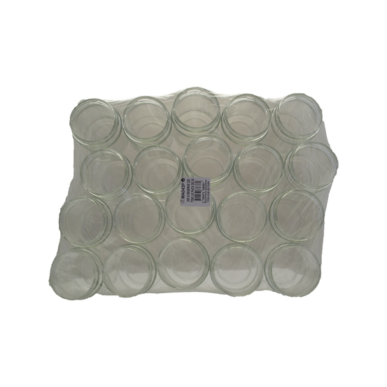 20 Pots verre cylindrique 250 g (228 ml) TO 63