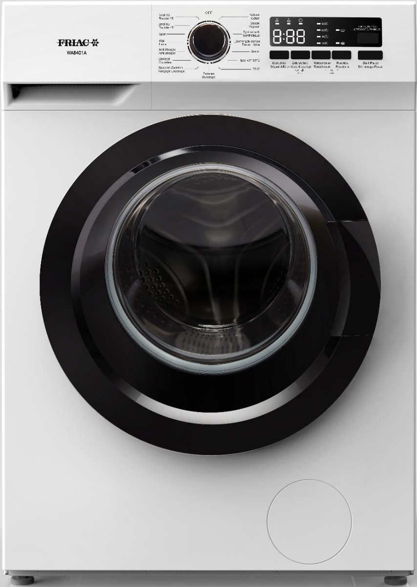 Friac wasmachine WA8401A - 8kg - 1400T/min - Energieklasse A