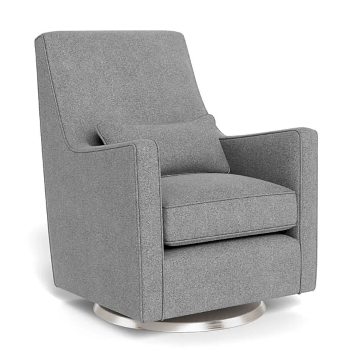 Monte Fauteuil Berçant et Pivotant Luca - Pepper Gris  Argent