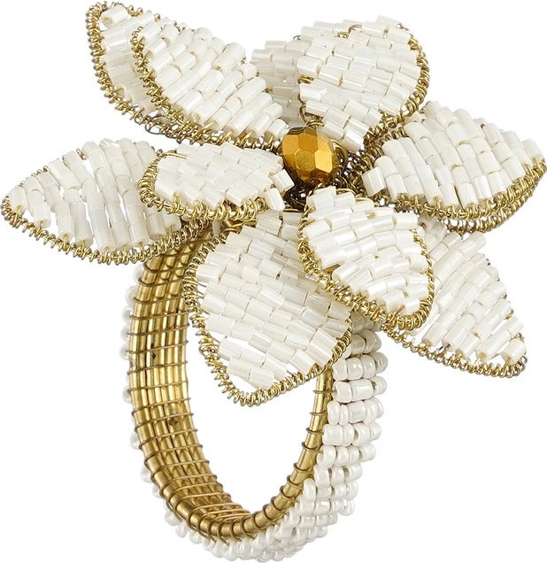 House of Seasons servetring Bloem zilver D 7,5 H 5 cm