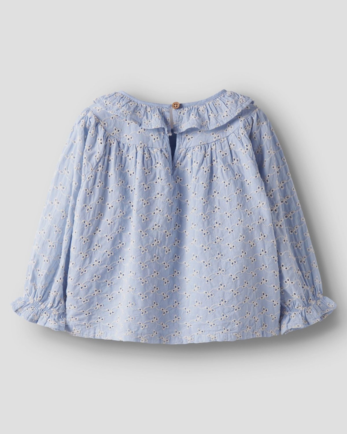 Bluse Barn M/ Volangerkrage – Øko Bomull | NMFTESSIE LS LOOSE SHIRT LIL