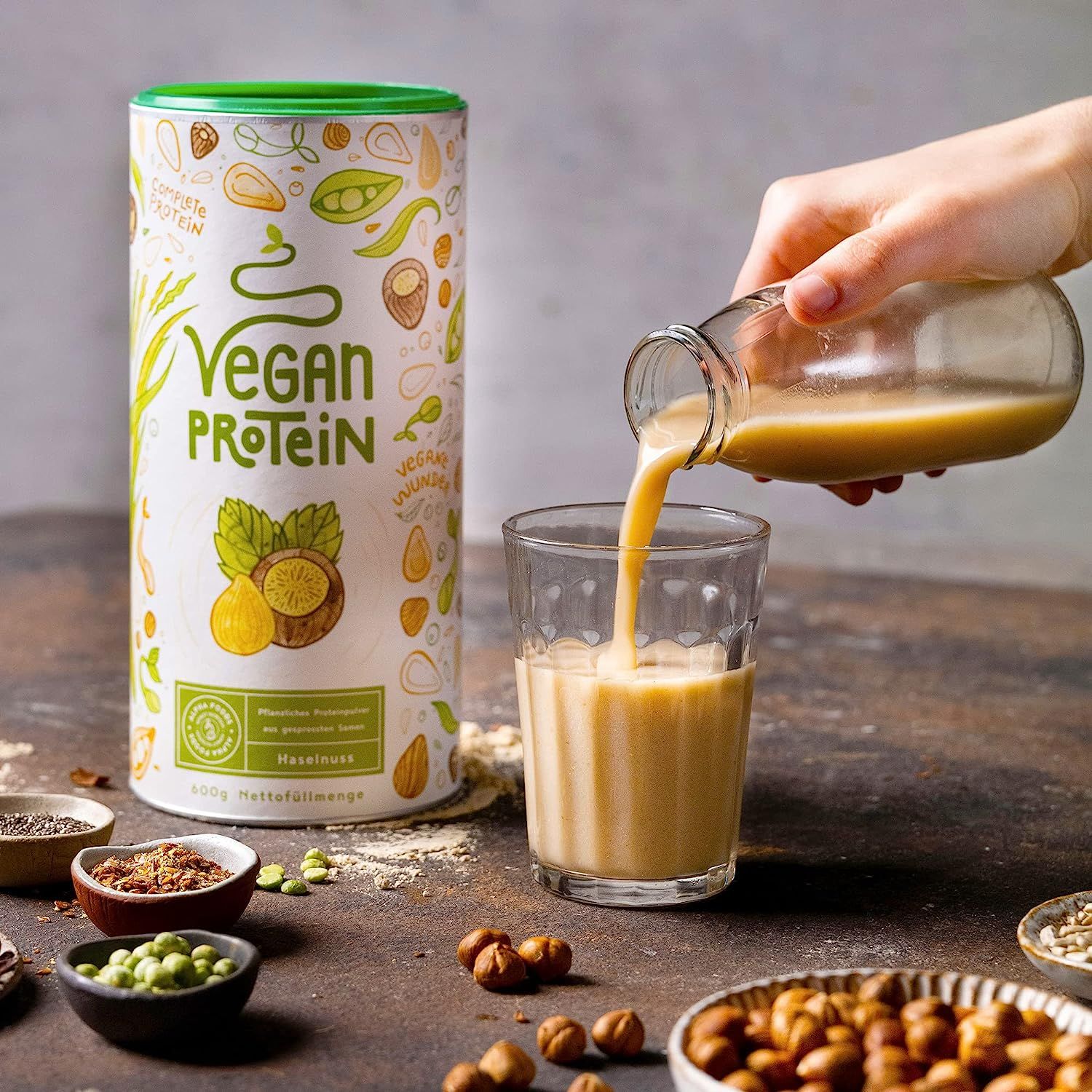 Vegan Protein - HASELNUSS - Pflanzliches Proteinpulver