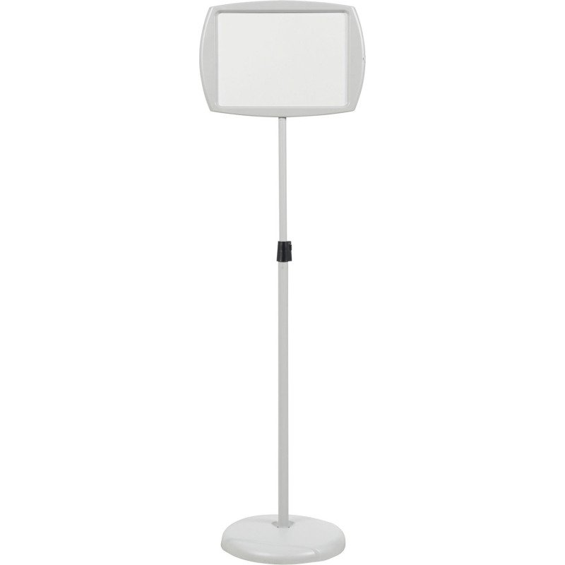 Panneau rectangle sur pied laqué Bi-Office gris