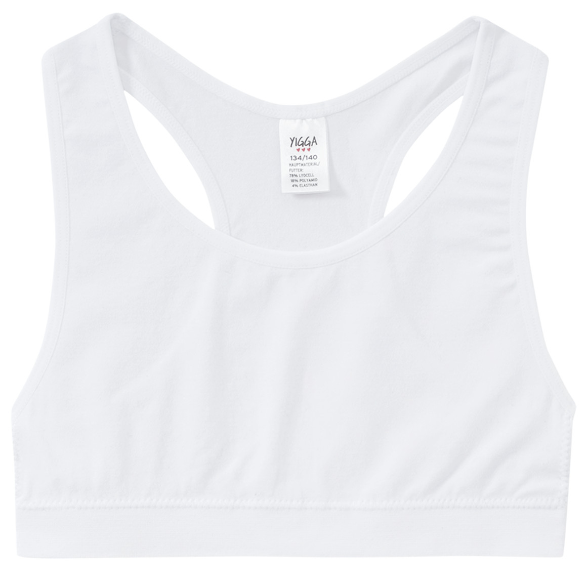 Yigga 2 Mädchen Seamless-Bustiers unifarben weiss / dunkelblau