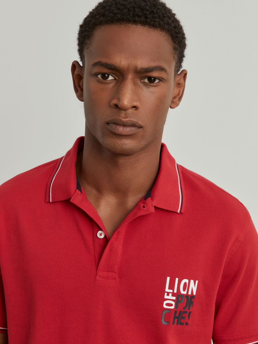 Polo piqué de algodão