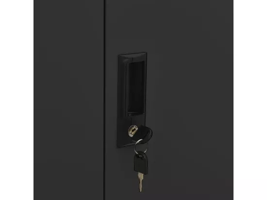 Armoire de bureau Anthracite 90x40x102 Acier 2