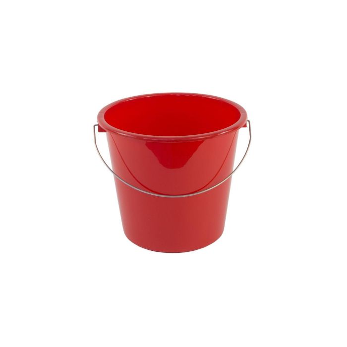 Kleine kunststof huishoudemmer rood 5 liter (651154)
