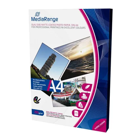 MediaRange 50 Blatt Fotopapier / DIN A4 / beidseitig matt / 250g/m²