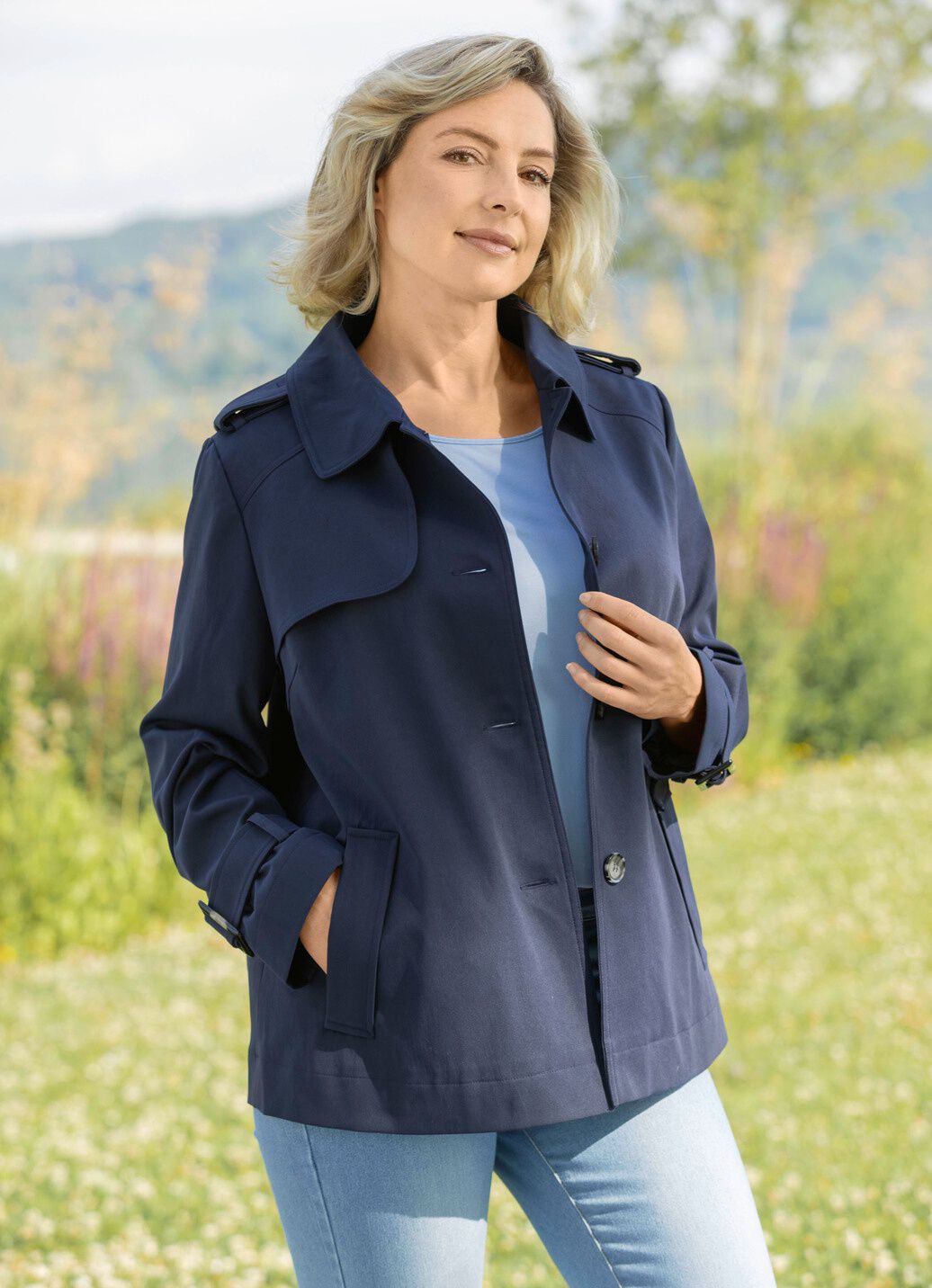 Jacke in Trench-Optik