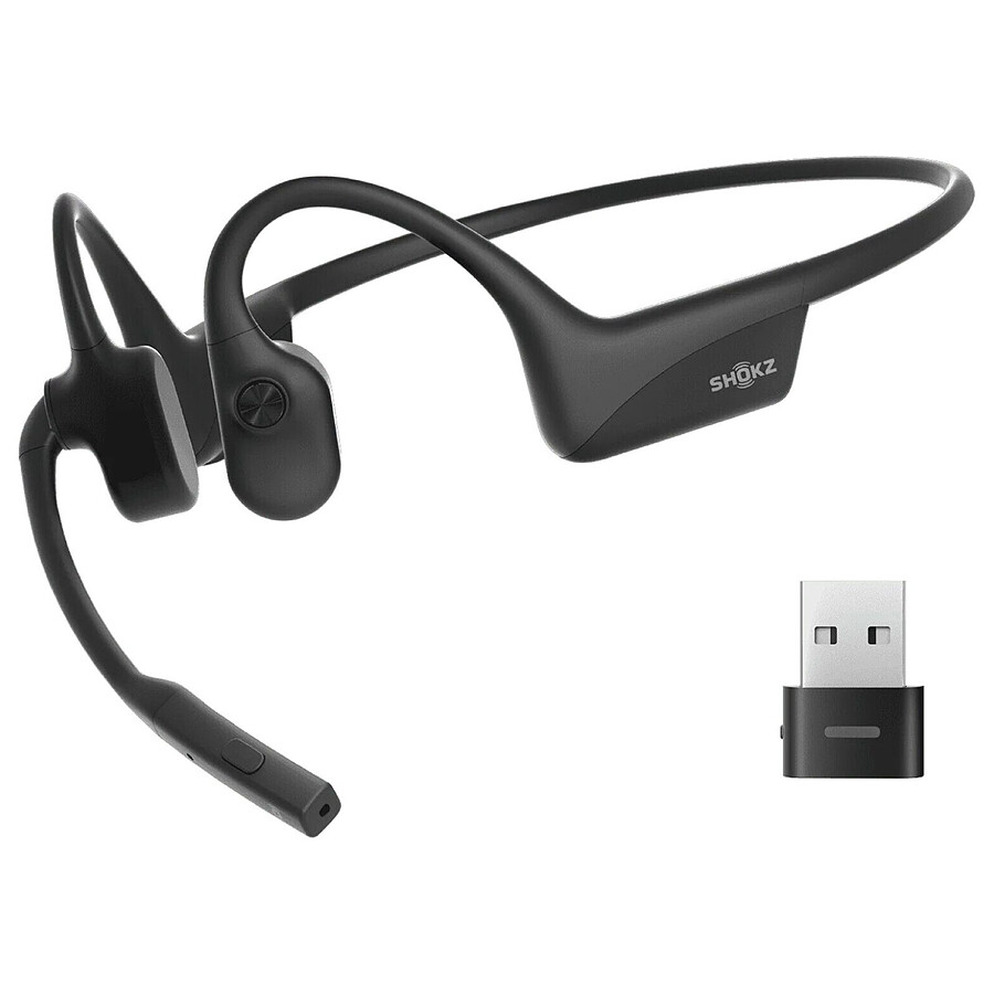 Shokz OpenComm2 UC avec adaptateur sans fil USB-A Noir - Casque sans fil