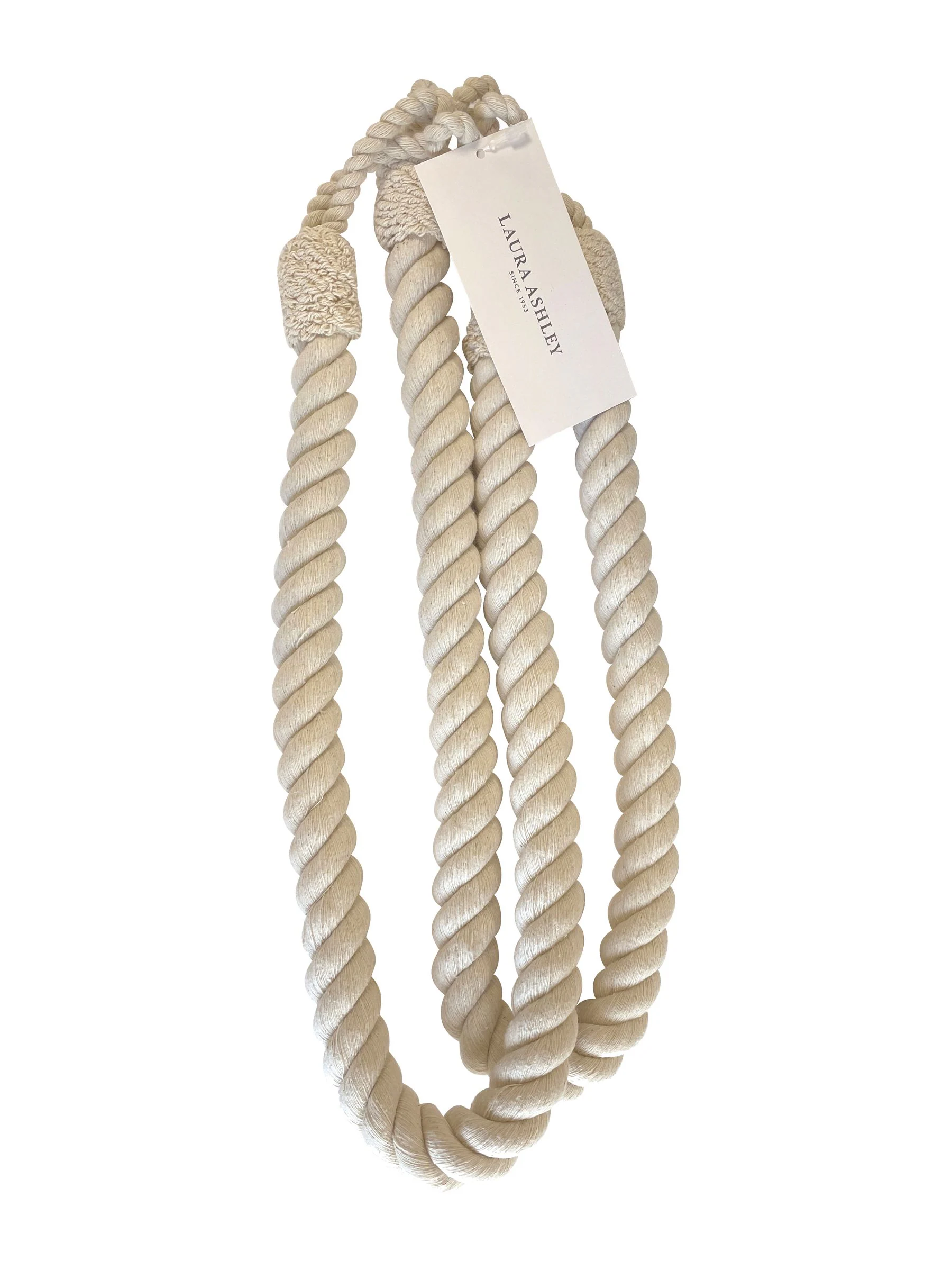 Laura Ashley Set of 2 Rope 100% Cotton Tiebacks