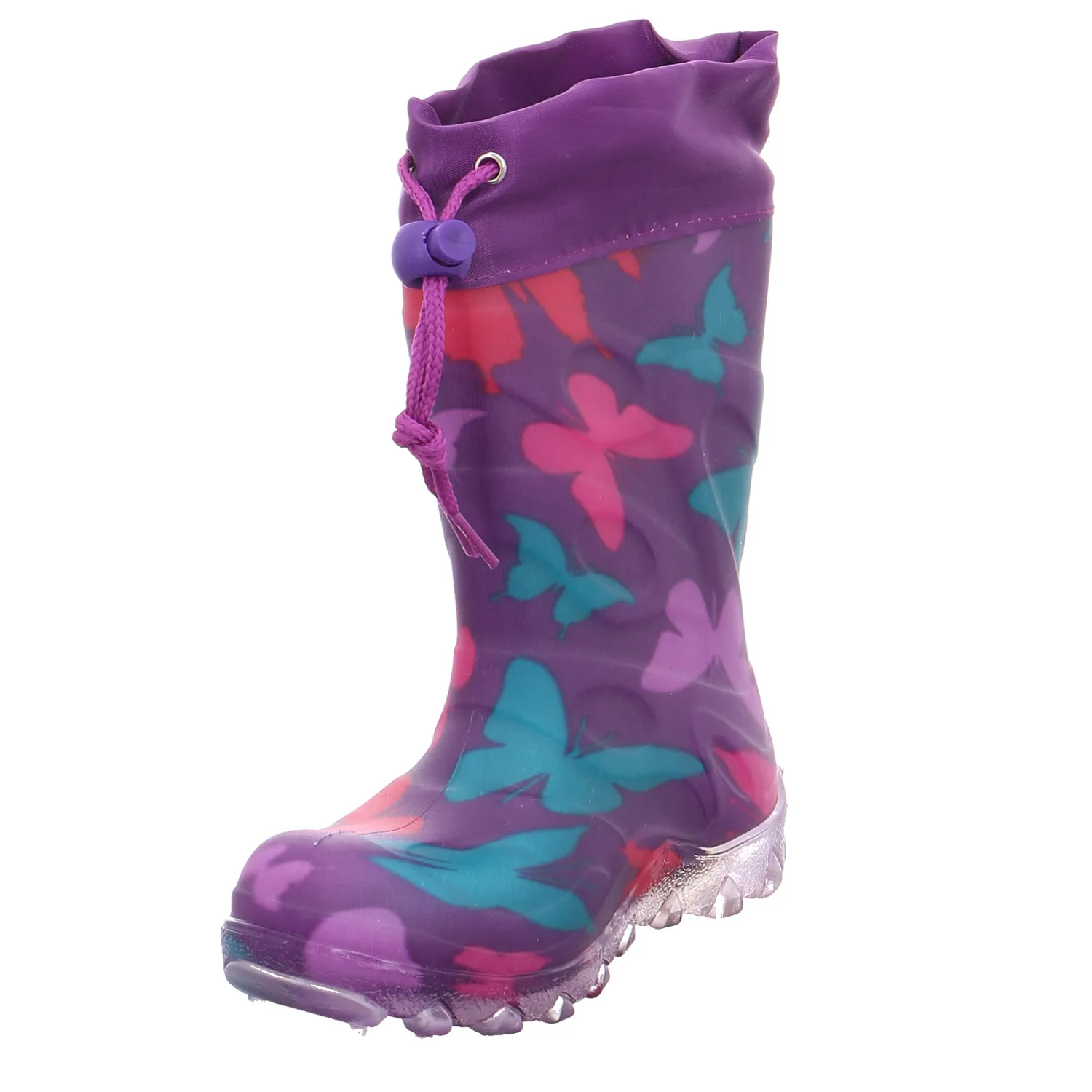 BECK Kinder-Gummistiefel Warmfutter Violette Synthetik