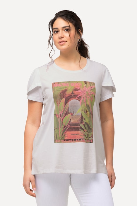 T-Shirt, bedruckt, A-Linie, Rundhals, Halbarm