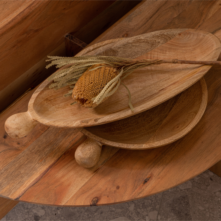 WOOOD Seemly serveerschaal 18x53 naturel