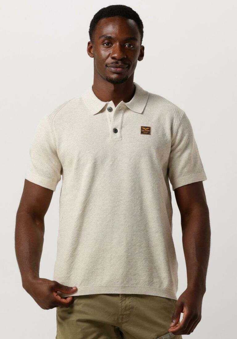 PME LEGEND beige pme legend polo short sleeve polo knitted