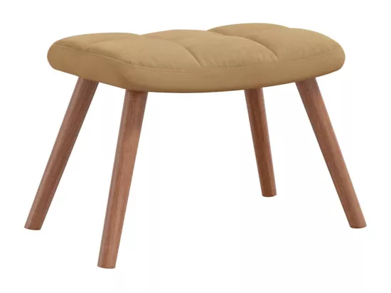 Chaise à bascule avec repose-pied Marron Velours