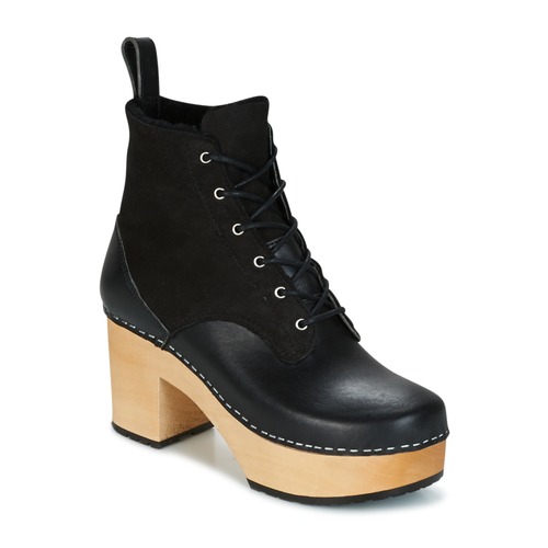Swedish hasbeens - HIPPIE LACE UP - Noir