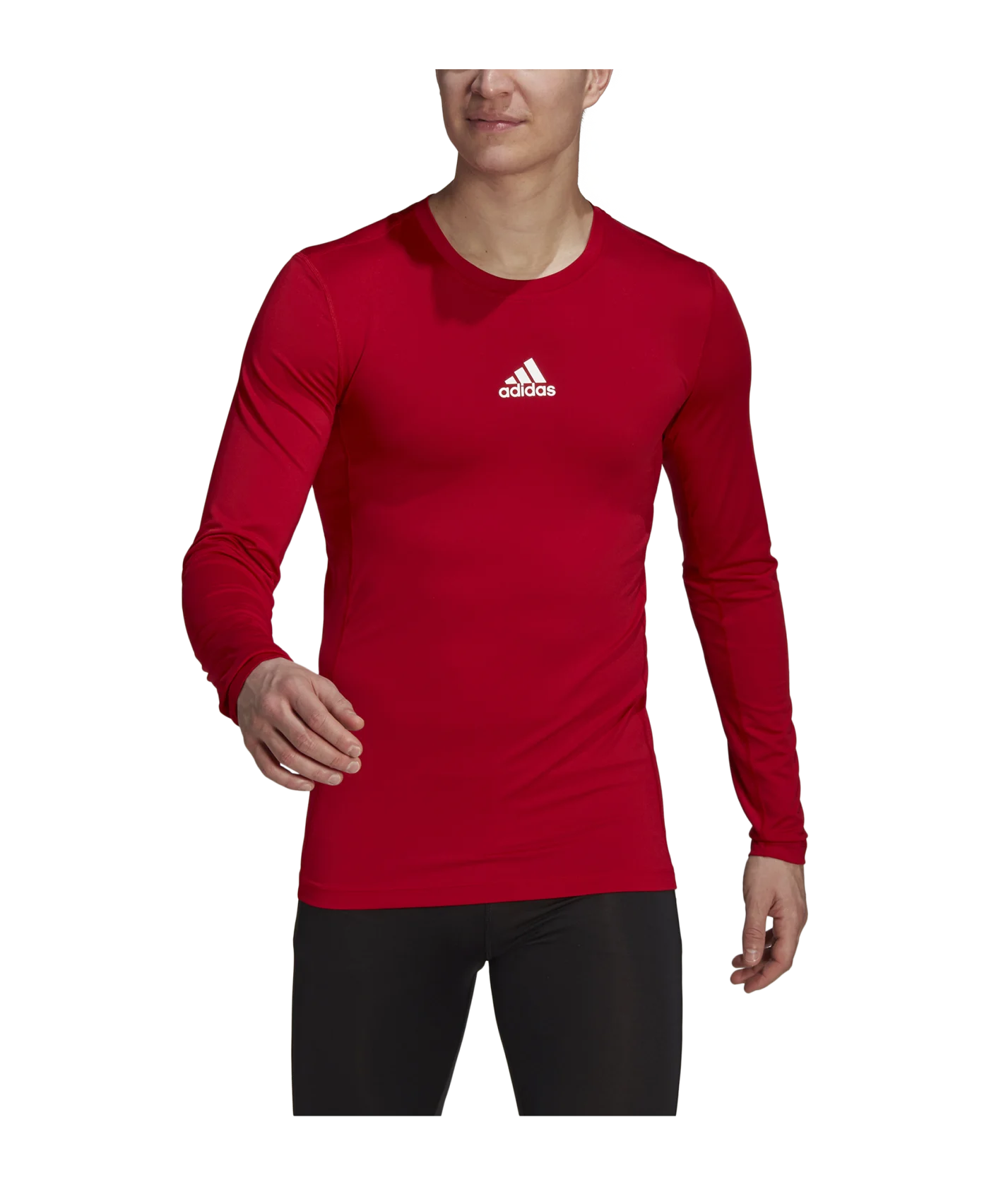 adidas Techfit Shirt langarm Rot